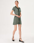 Polo Neck Knitwear Dress With Houndstooth Pattern Fınal Item - Porterist 1