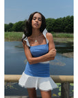 Mini Skirt&top Set In Blue | Porterist