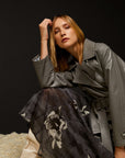 Patterned Long Skirt Gray | Porterist