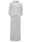 Iconic Lined Shirt Dreswith ButtonDown the Front White - Porterist 3