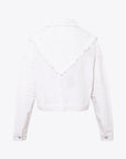 Jean Jacket with Tassel Detail on the Back White - Porterist 4