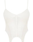 Thin Strap Tulle Bustier White - Porterist 6