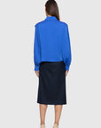 Ruffle Detailed Blue Blouse Fınal Item - Porterist 3