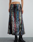 Fixed Belt Detailed Bell Form Flakes Sequin Skirt Fınal Item - Porterist 3