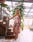 Victoria Peplum Bustier In Summer Pink | Porterist