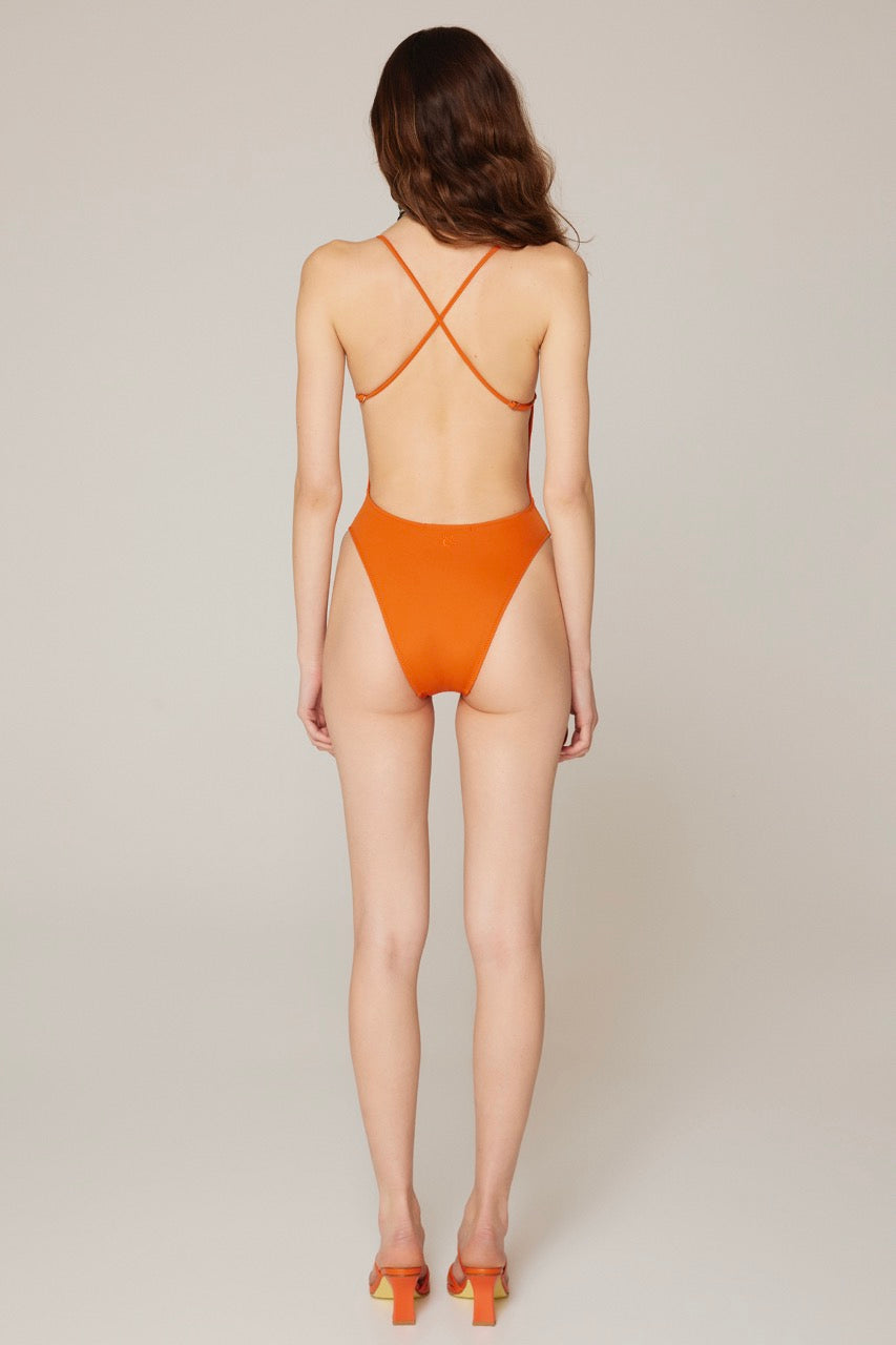 Haracci Bikini & Swimsuit  Auretta One Shoulder Brazilian Orange
