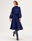 Blue Lurex Detailed Midi Knitwear Skirt Fınal Item - Porterist 2