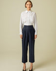White Crop Shirt With Low Cut Back Pockets Fınal Item - Porterist 3