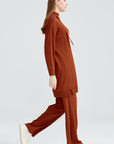 Knit Set Tan With Ribbed Pants | Porterist