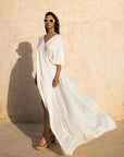 Cross Front White Dress