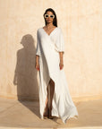 Cross Front White Dress