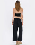 Soft Draped Black Elastic Waist Pants - Porterist 5