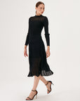 Ottoman Knit Black Knit Dress With Transparent Detail Fınal Item - Porterist 1