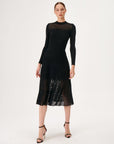 Ottoman Knit Black Knit Dress With Transparent Detail Fınal Item - Porterist 2