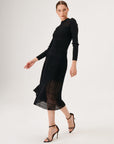 Ottoman Knit Black Knit Dress With Transparent Detail Fınal Item - Porterist 3