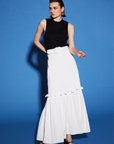 Canvas Shirred Skirt Ecru Fınal Item - Porterist 1