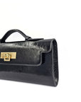 Classy Black Genuine Patent Leather Handbag