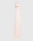 V Neck Long Pink Evening Dress With Stone Pearl Embroidery Fınal Item - Porterist 2