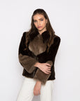 Arizona Faux Black Jacket Brown & Mink | Porterist
