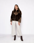 Arizona Faux Black Jacket Brown & Mink | Porterist