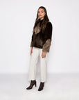 Arizona Faux Black Jacket Brown & Mink | Porterist