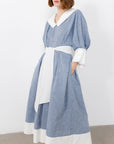 Blue Dress With Strap Accessories With Collar Detail Fınal Item - Porterist 1
