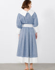 Blue Dress With Strap Accessories With Collar Detail Fınal Item - Porterist 3