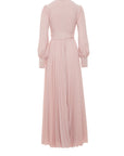 Pleated Pink Dress With Belt Embroidery Detail Fınal Item - Porterist 3