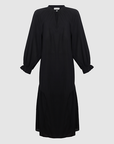 Black Luna V - neck Long Dress | Porterist