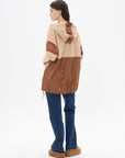 Garnished Gathering Detail Sweatshirt Milk Brown