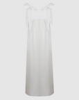 White Rosie Square Neck Long Dress | Porterist