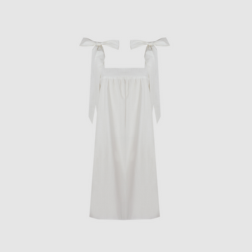 White Betty Square Neck Short Dress | Porterist