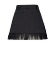 Black Skirt with Tulle Hem and Button Details