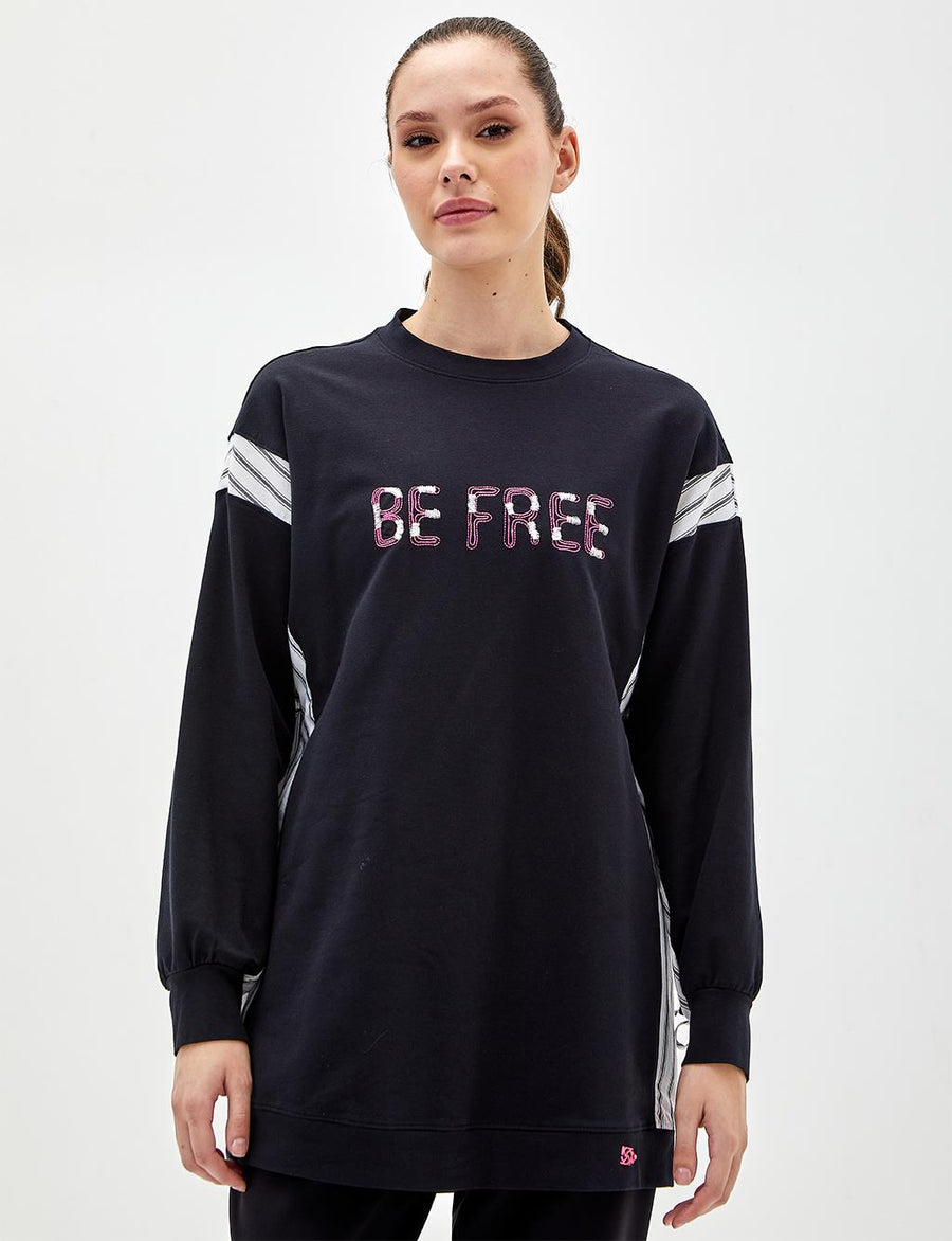 Slogan Sweatshirt Black