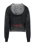 Free Heaven Acid Wash Hoodie - Jet Black