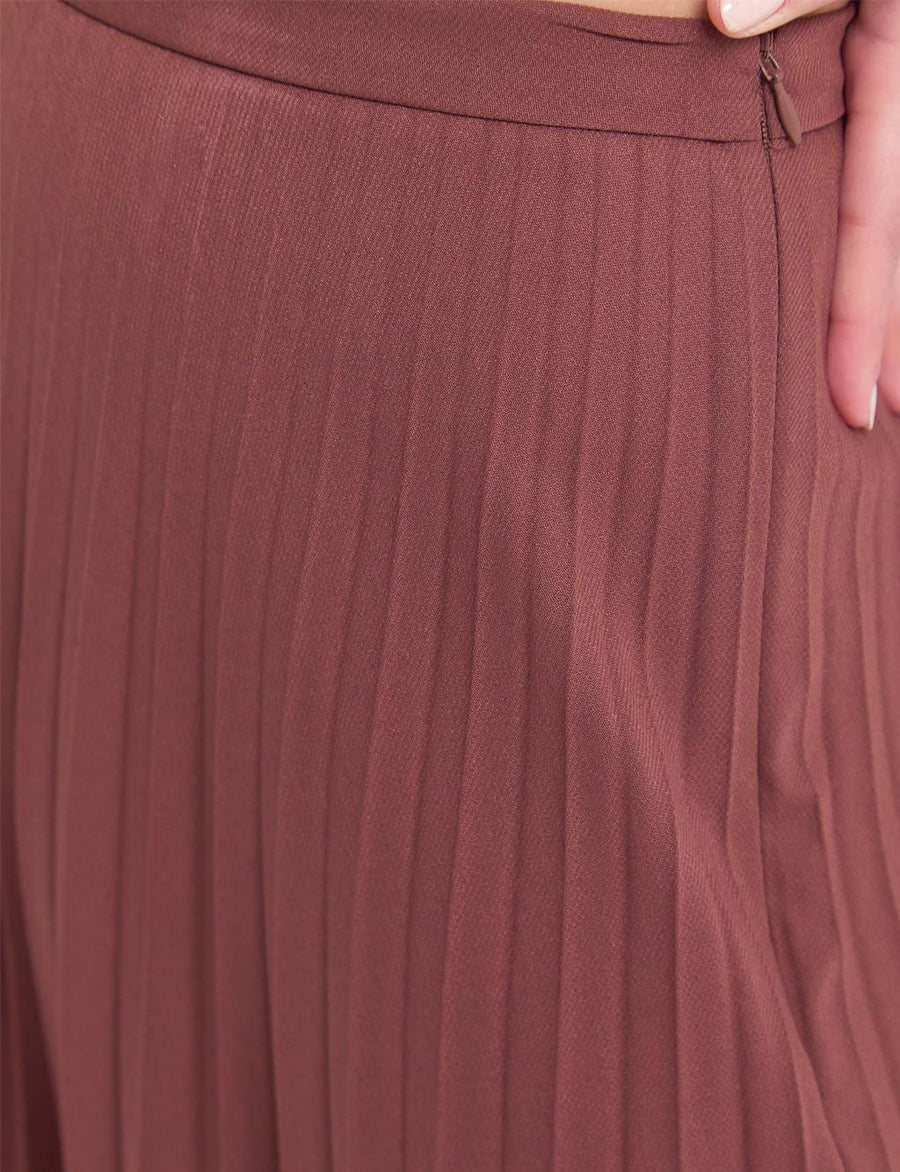 Basic Pleated Skirt Brown Ka Sz Fınal Item - Porterist 3