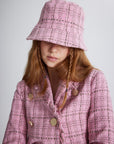 Tweed Bucket Hat Pink  - Porterist 2