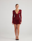 Karly Dress Burgundy