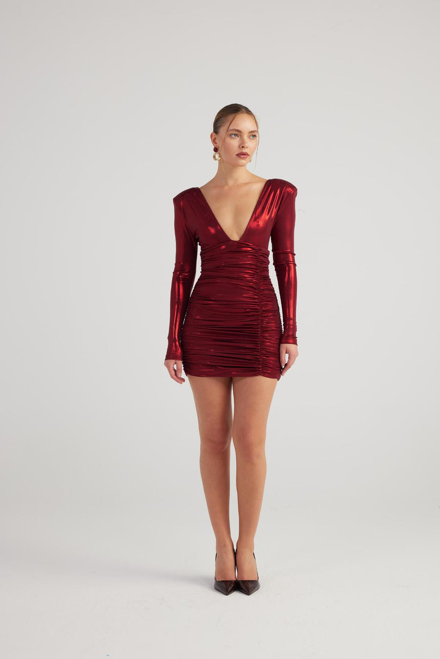 Karly Dress Burgundy