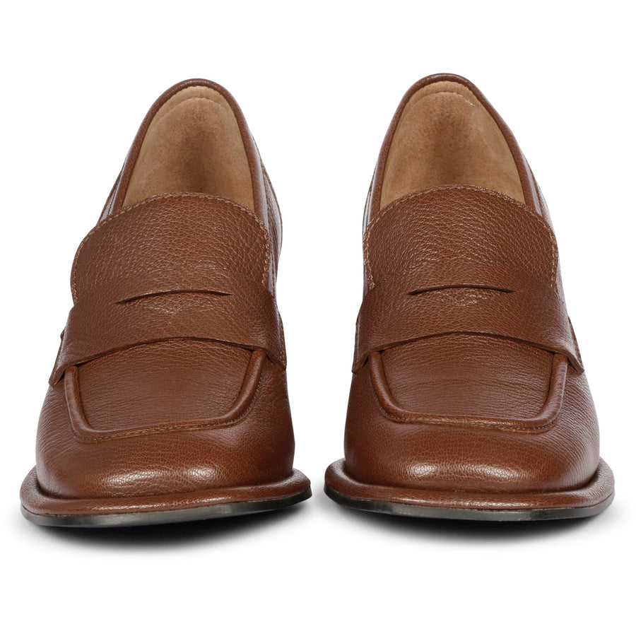 Saint G Viviana Heel Loafers Brown 