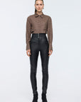 Side Belted Brown Crop Shirt   - Porterist 1