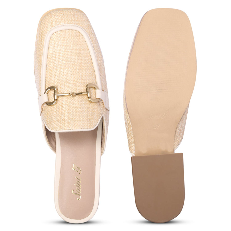 Future Brands Group Beige Izaara Heeled Mule  - Porterist 4