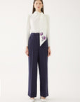 Navy Blue Checkered Pants | Porterist