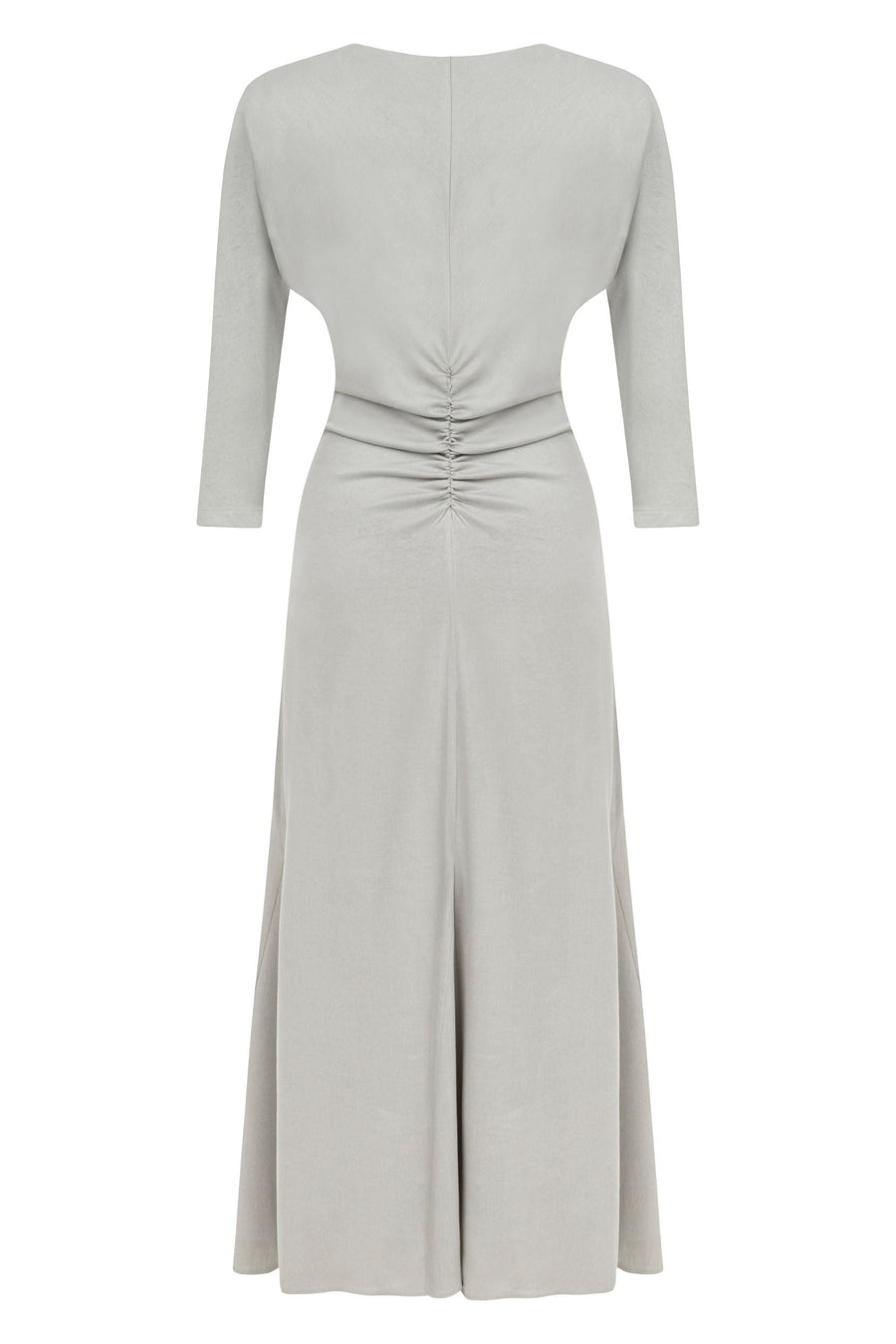 Gray Draped Detail Dress