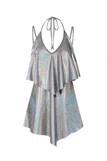 Alice Disco Silver Mini Dress | Porterist