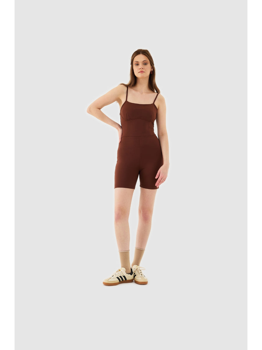 Serenity Cocoa Sports Jumpsuit   - Porterist 4