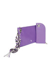 %100 Genuine Leather Coty Purple Clutch