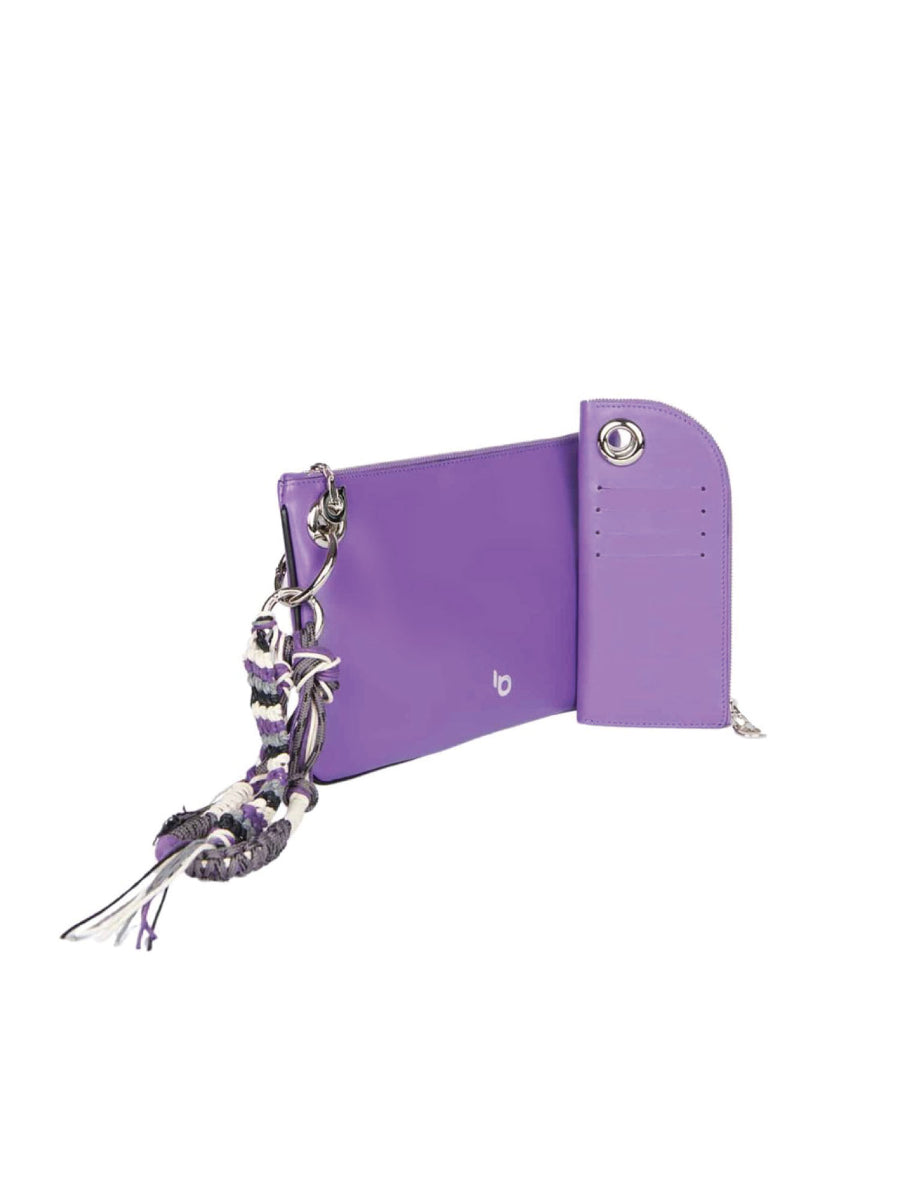 %100 Genuine Leather Coty Purple Clutch