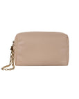 Pouter Beige Leather Make Up Bag | Porterist