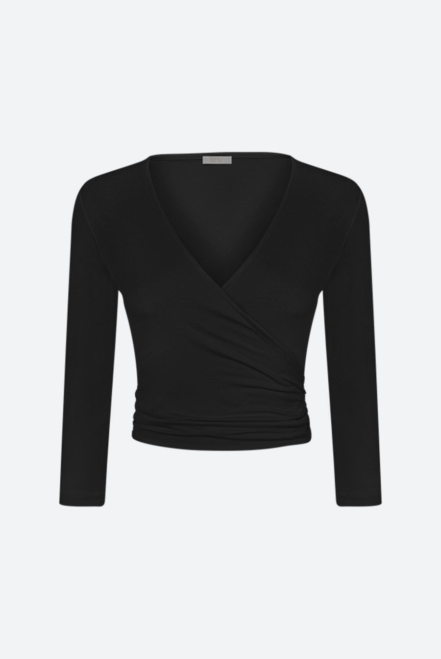 Black Lace - up Long Sleeve Blouse | Porterist